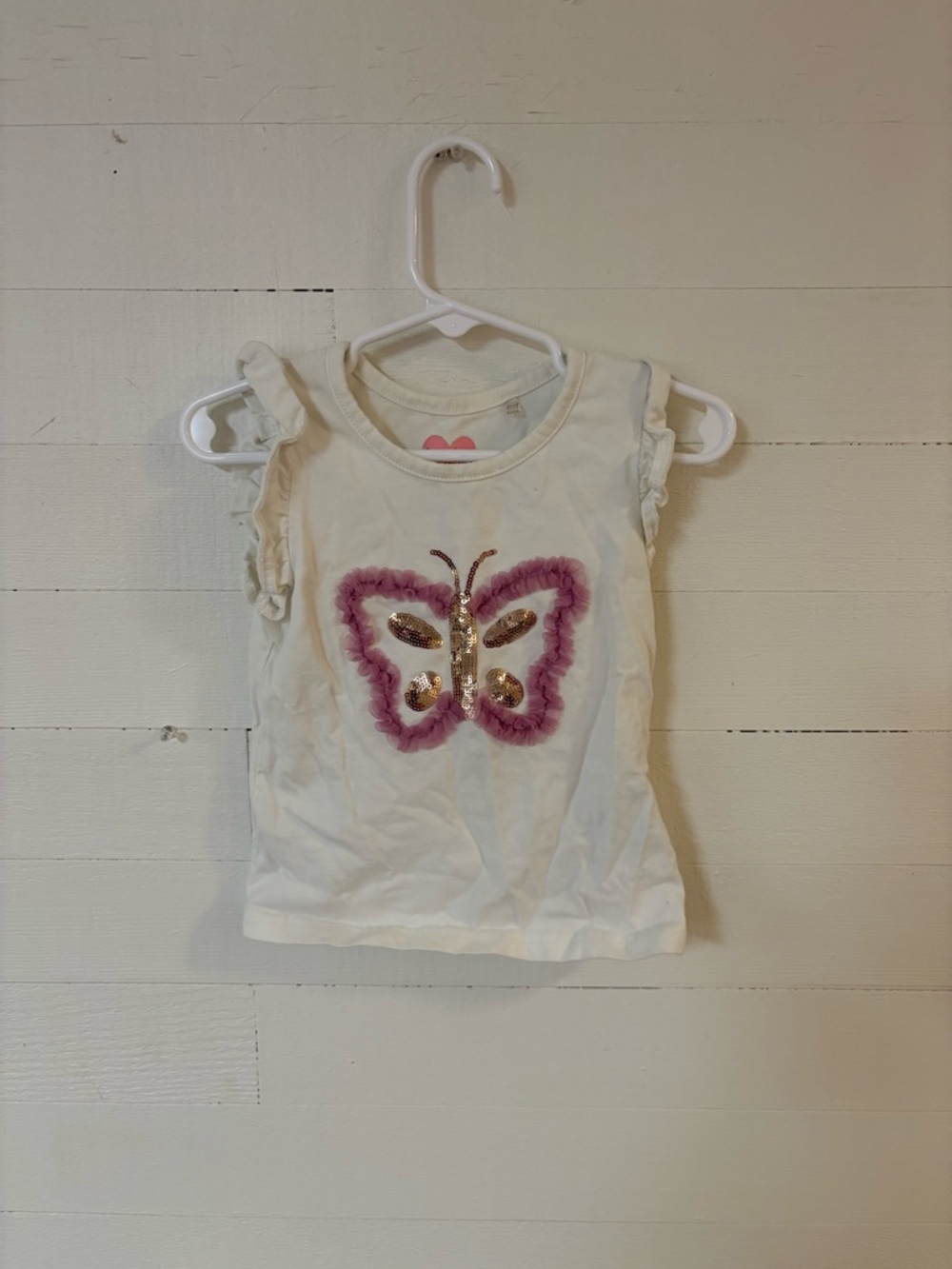 Freestyle Revolution Butterfly Top Girls 4T Sequin Tulle Shirt